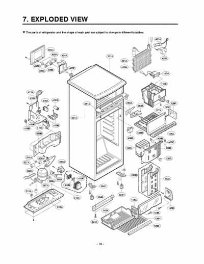 LG GR-272 LG GR-272  Exploded View